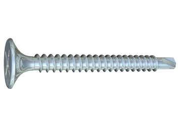 Big Timber 6 x 1-1/4-in Phillips, Bugle Head, Fine Thread, Drill Point Clear Zinc Screws (Collated)
